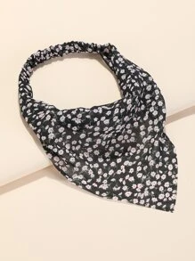 5pcs Floral Print Hair Band Boho - Multicolor - View 3