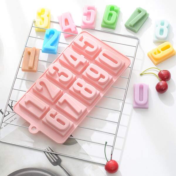 

1pc Digital Design Mold, Pink