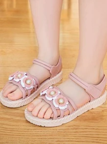 Sandalias de niñas con diseño de flor - Rosa - Ver 3