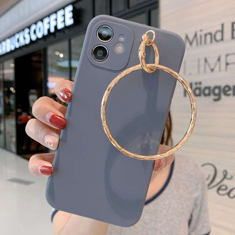 

Ring Pendant Phone Case, Grey