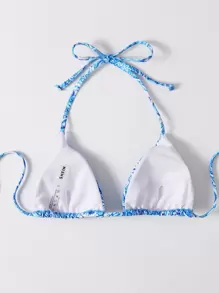 SHEIN Swim Haut de bikini avec ras-du-cou