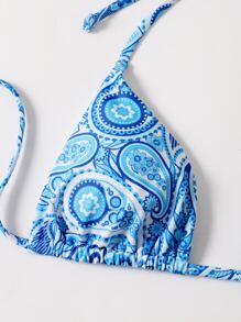 SHEIN Swim Haut de bikini avec ras-du-cou