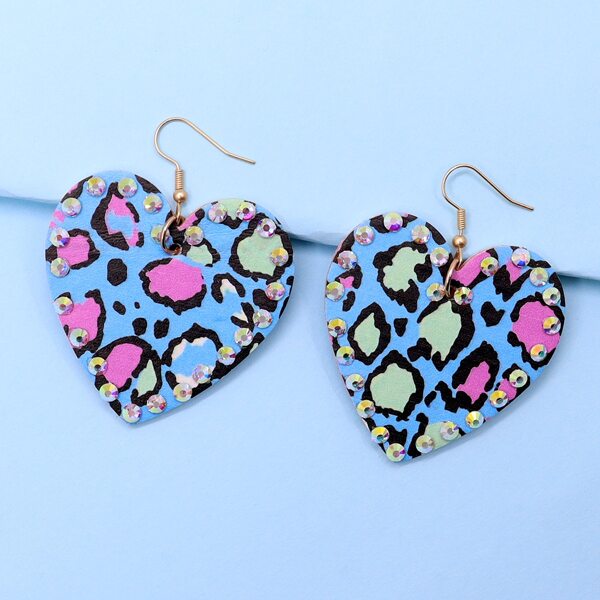 

Girls Heart Drop Earrings, Multicolor