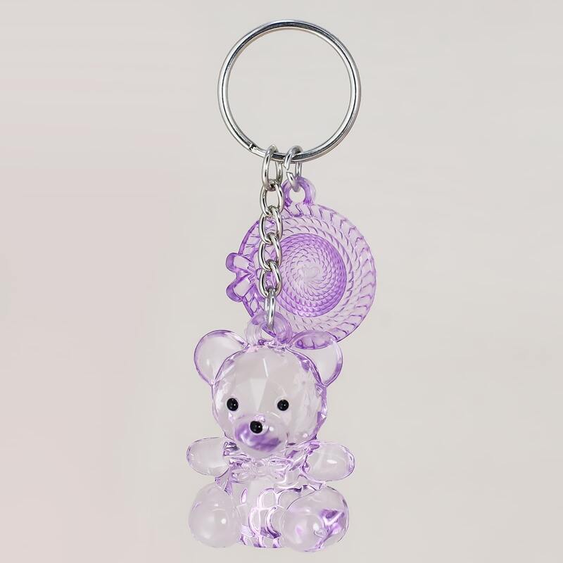 

Cartoon Bear Keychain, Purple