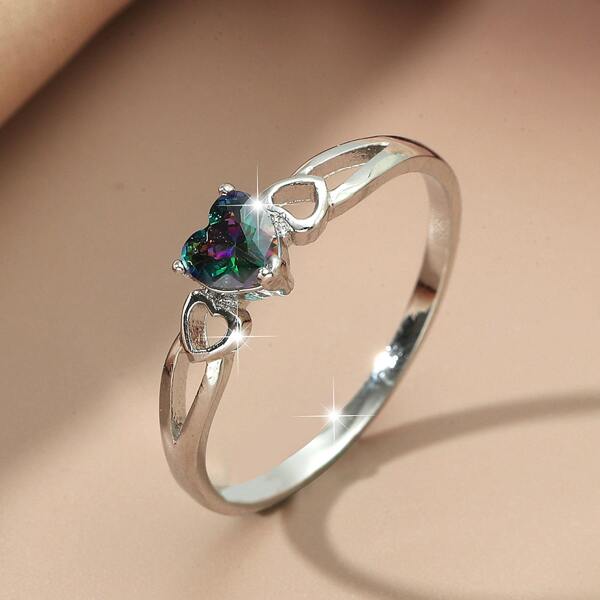 

Zircon Decor Ring, Silver