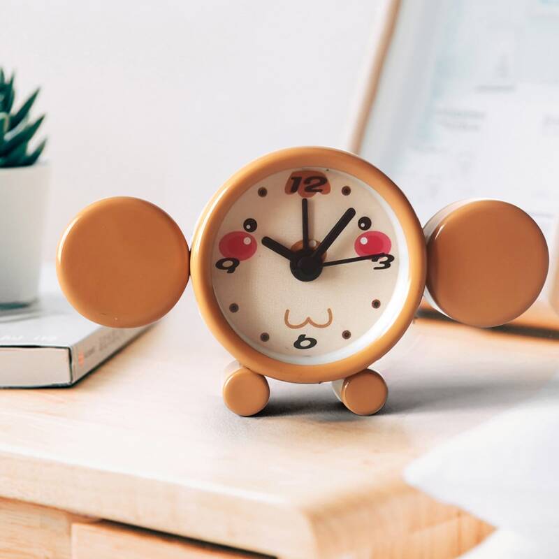 

1pc Monkey Design Alarm Clock, Khaki