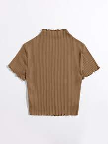 SHEIN Qutie Women T-Shirts - Mocha Brown - View 2