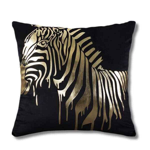 

Zebra Print Cushion Cover Without Filler, Multicolor