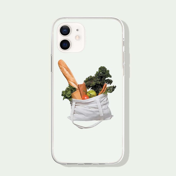 

Чехол для телефона с узором сумки для продуктов, Прозрачный
