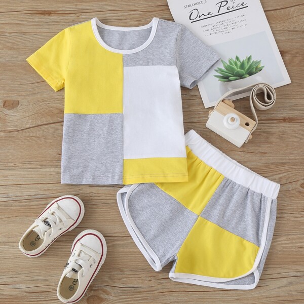 

Toddler Girls Color-block Tee & Track Shorts, Multicolor
