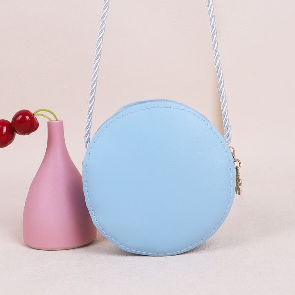 

Girls Minimalist Circle Bag, Baby blue