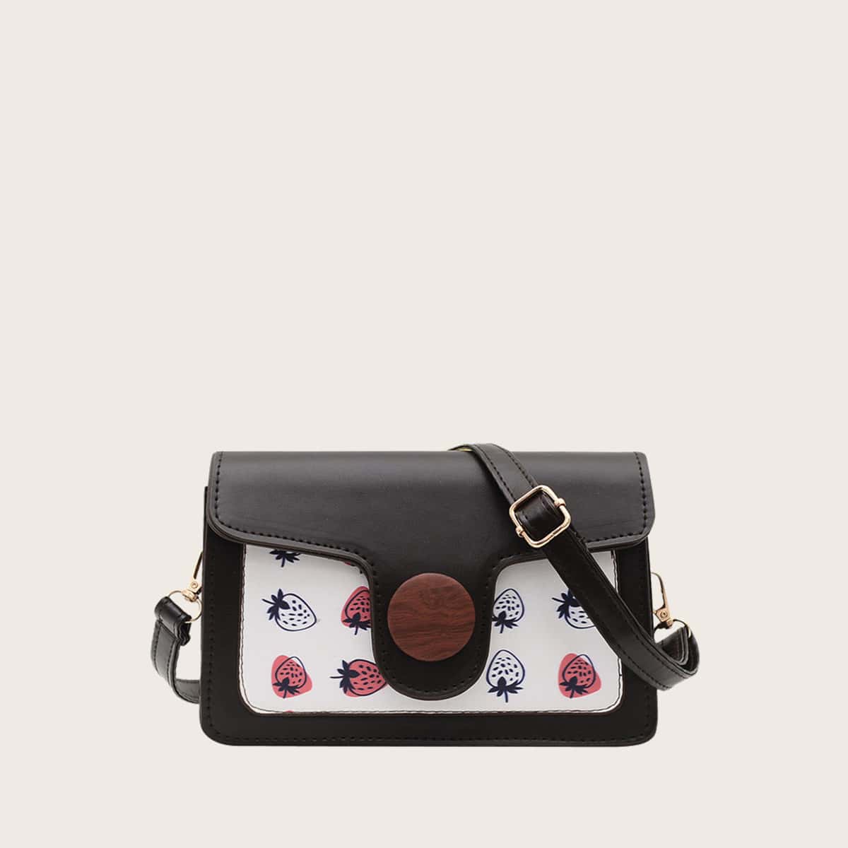 

Strawberry Crossbody Bag, White