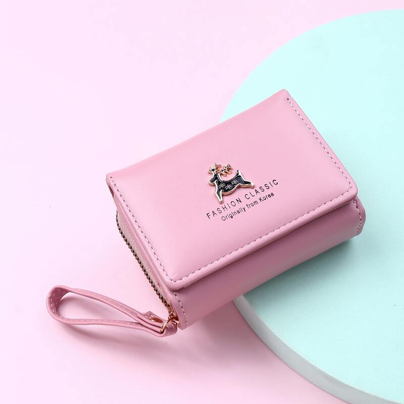 

Deer Fold Over Purse, Pink