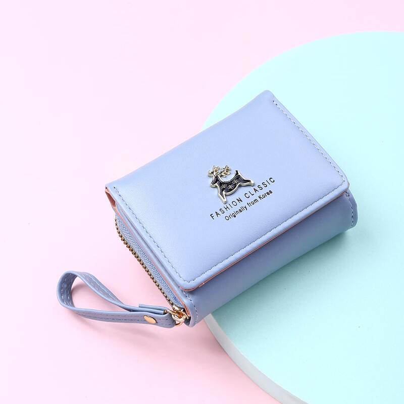 

Deer Fold Over Purse, Blue