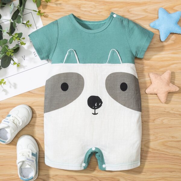 

Baby Boy Cartoon Graphic Romper, Multicolor