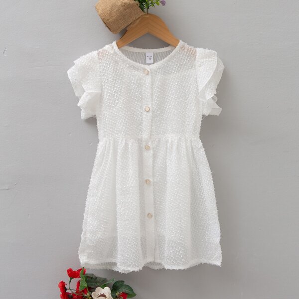 

Toddler Girls Solid Cami Dress & Button Front Smock Dress, White