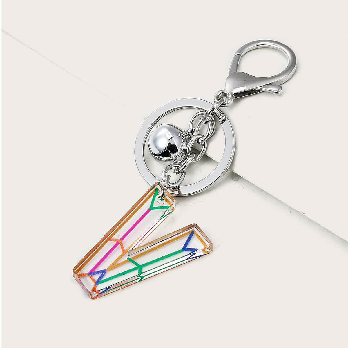 

Letter Bag Charm, Clear