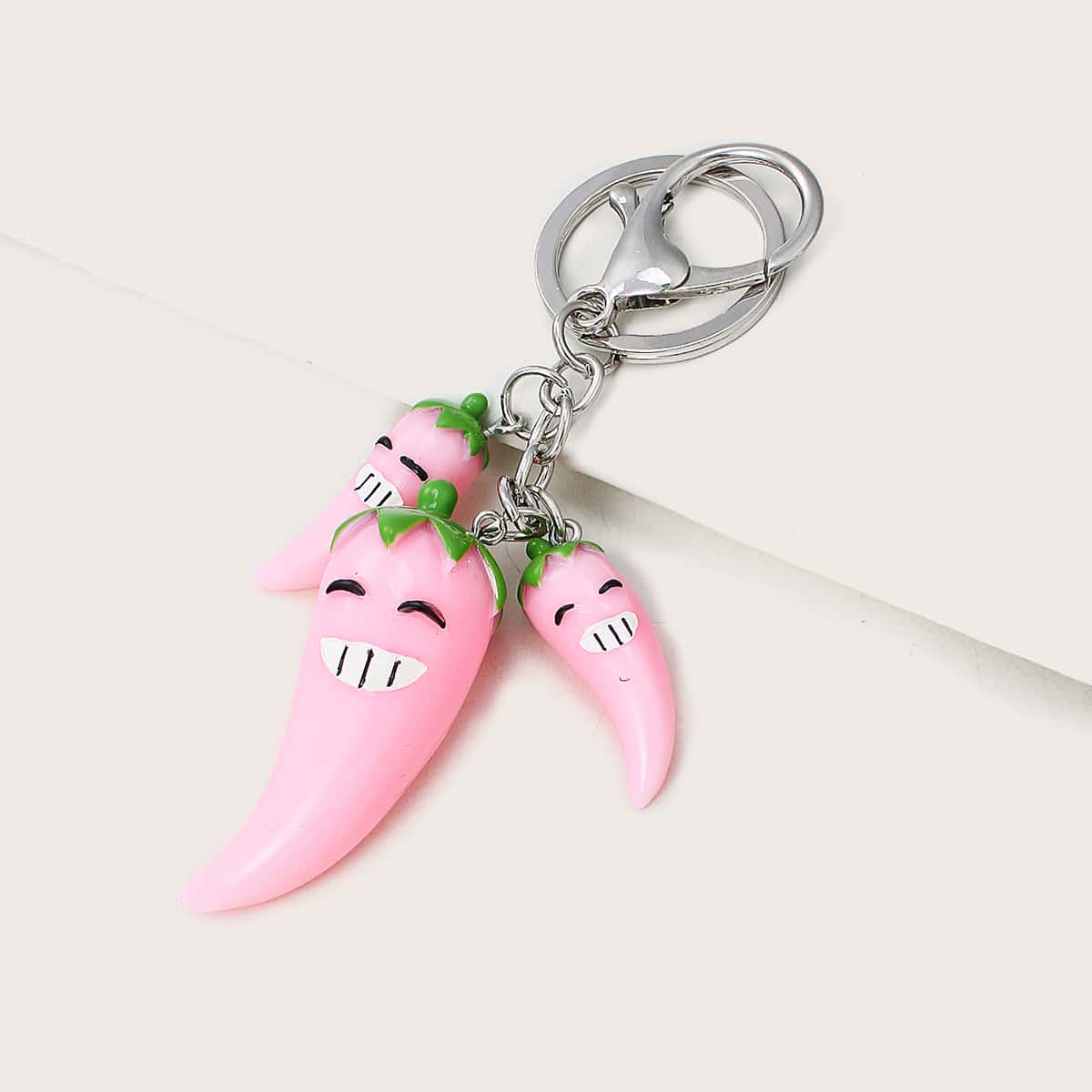 

Cartoon Chili Bag Charm, Pink