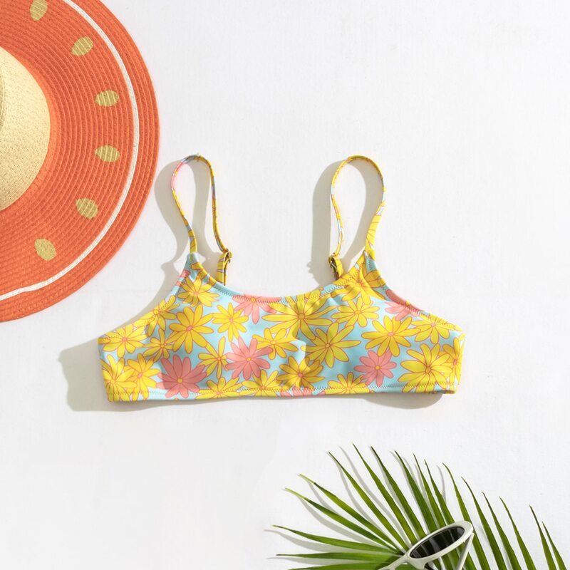 

Floral Print Bikini Top, Multicolor