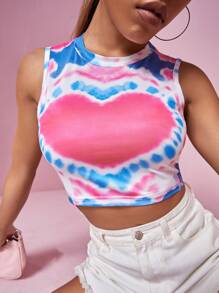 SHEIN ICON Top tank corto de tie dye - Multicolor - Ver 5