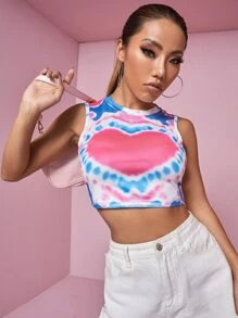 SHEIN ICON Top tank corto de tie dye - Multicolor - Ver 6
