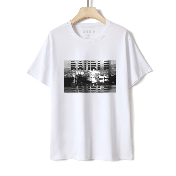 

Graphic Print Short Sleeve Tee, White