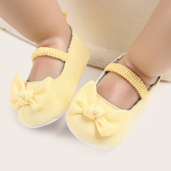 

Baby Girl Bow Decor Flats, Yellow