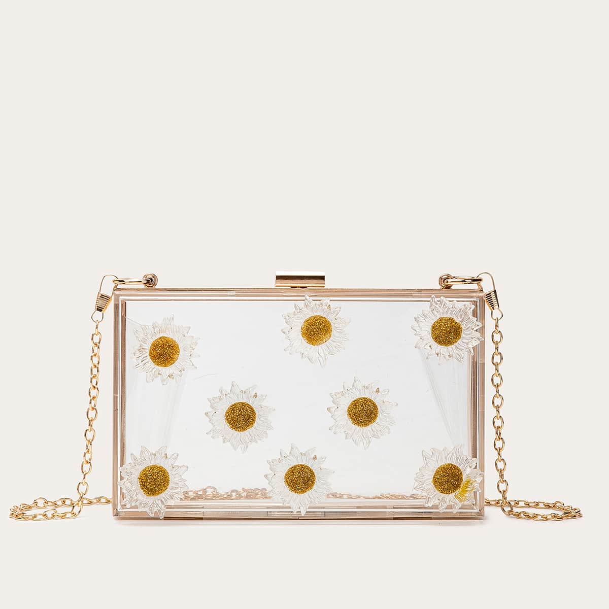 

Clear Daisy Decor Box Bag