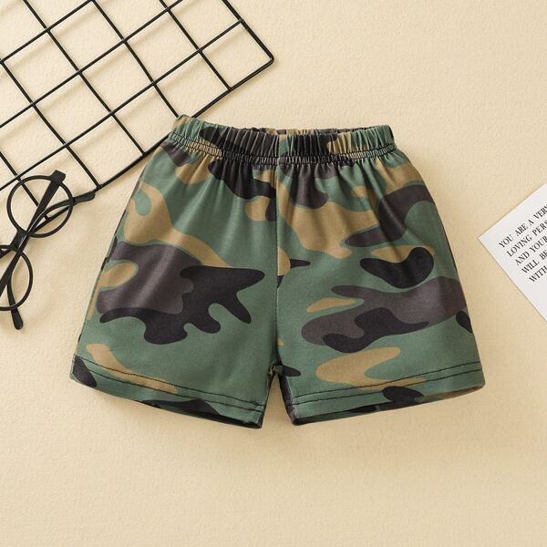 

Baby Boy Camo Track Shorts, Multicolor