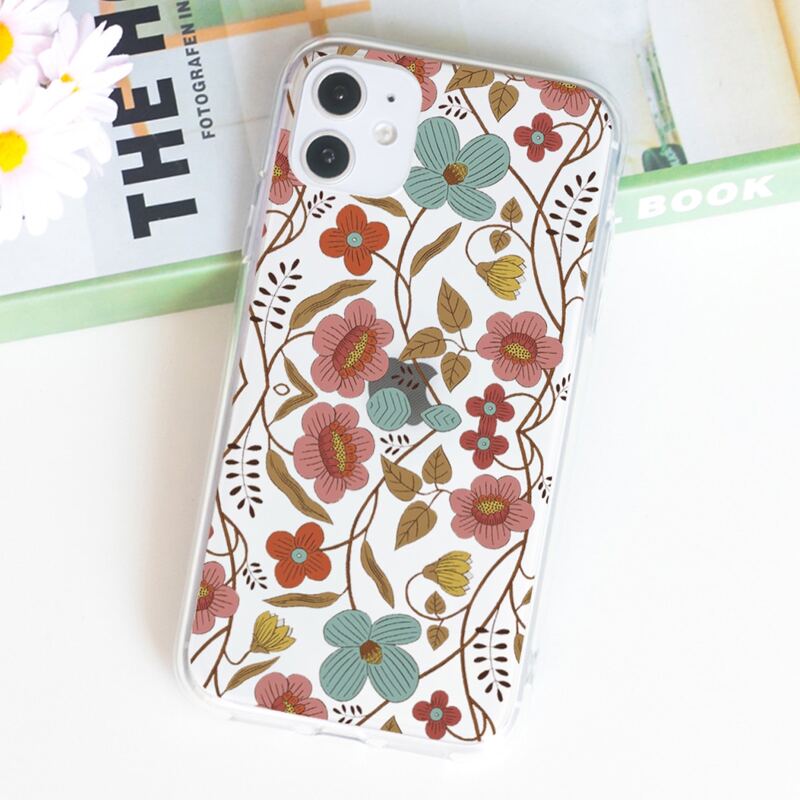 

Floral Clear Phone Case, Multicolor