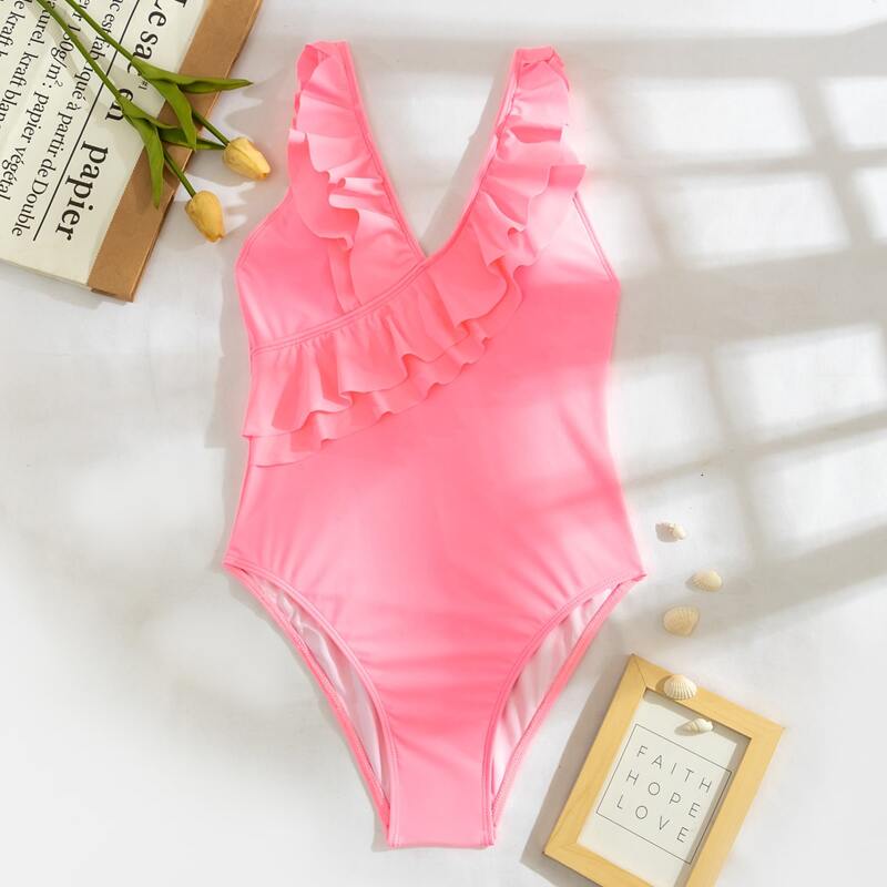 

Tiered Layer One Piece Swimsuit, Pink