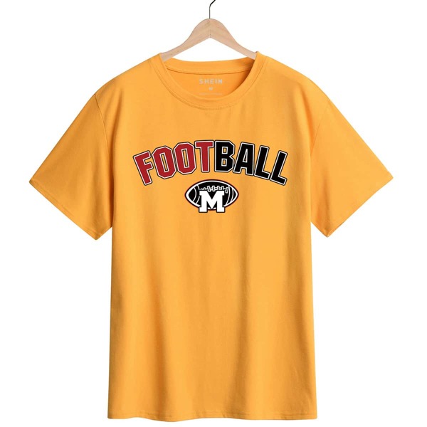

Football & Letter Graphic Tee, Mustard yellow