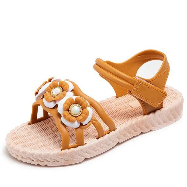 

Girls Flower Decor Sandals, Ginger