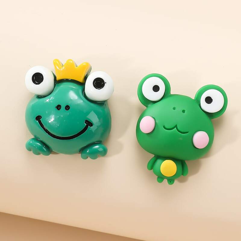 

2pcs Cartoon Frog Bag Charm, Green