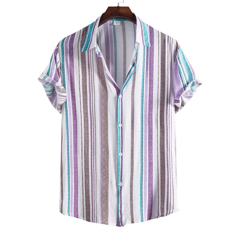 

Guys Striped Button Front Shirt, Multicolor