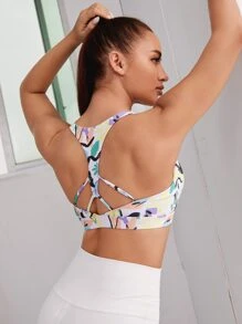 Sujetador deportivo soporte medio de espalda con tira - Multicolor - Ver 1