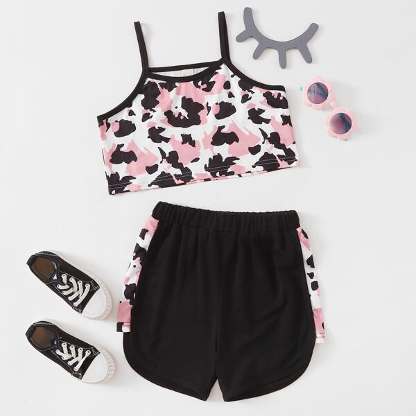 

Girls Graphic Cami Top & Track Shorts, Multicolor