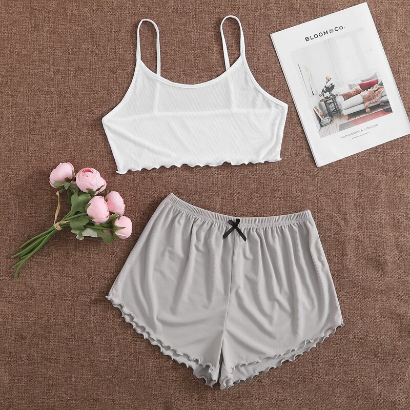 

Lettuce Trim Bow Front PJ Set, Multicolor