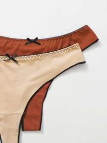 Conjunto De 7 Bragas Acanaladas Para Tallas Grandes - Multicolor - Ver 3