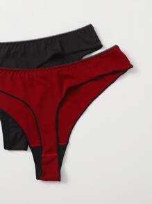 Conjunto De 7 Bragas Acanaladas Para Tallas Grandes - Multicolor - Ver 4