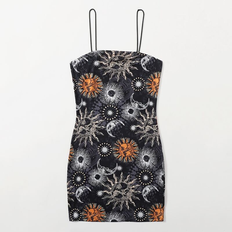 

Sun & Moon Graphic Cami Dress, Multicolor