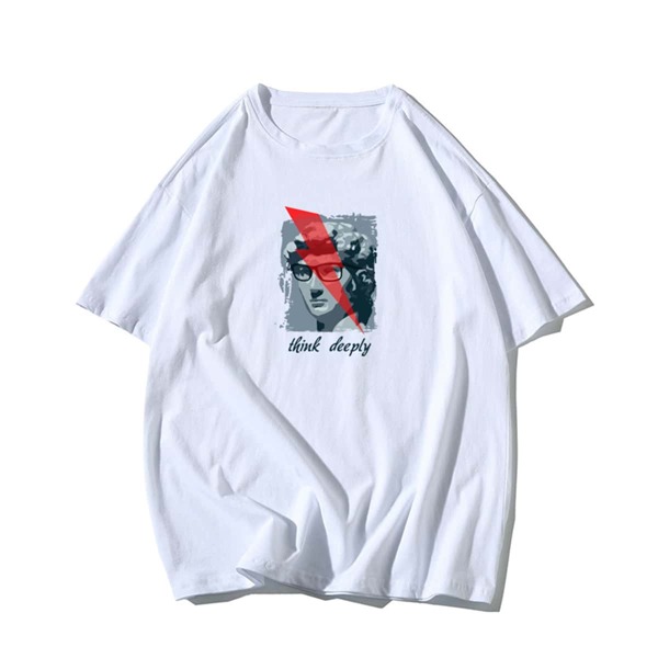 

Men Slogan And Graphic Print Tee, White