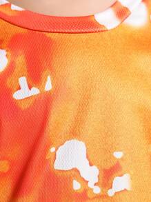 Boys Graffiti Print Short Sleeve Tee - Orange - View 5