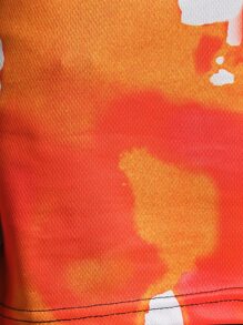 Boys Graffiti Print Short Sleeve Tee - Orange - View 6