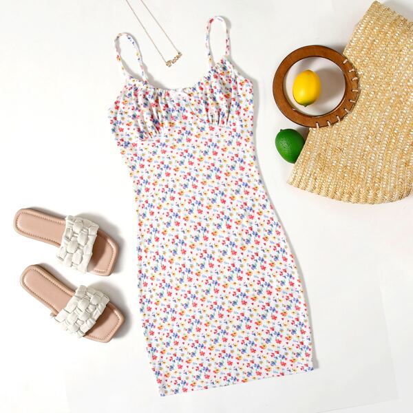 

Ditsy Floral Bodycon Dress, Multicolor