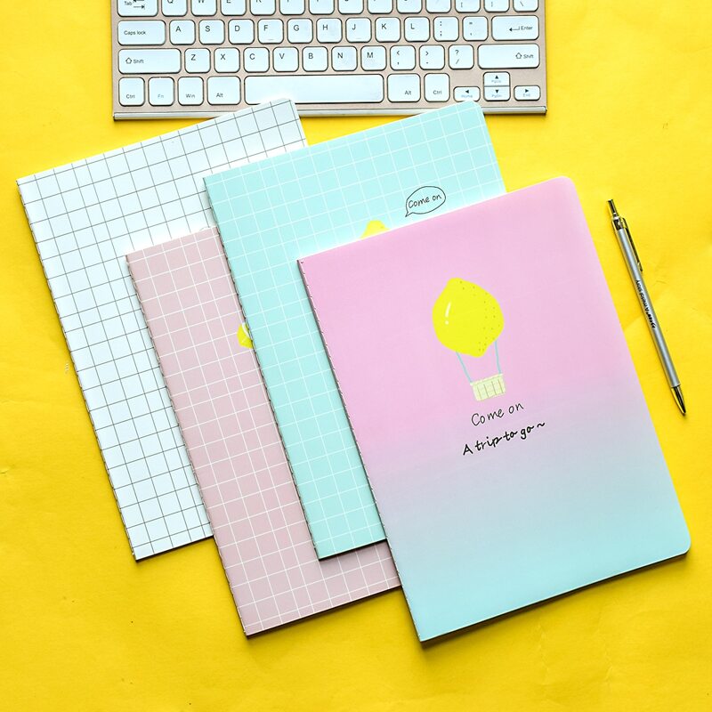 

1pc Lemon Print Cover Random Notebook, Multicolor