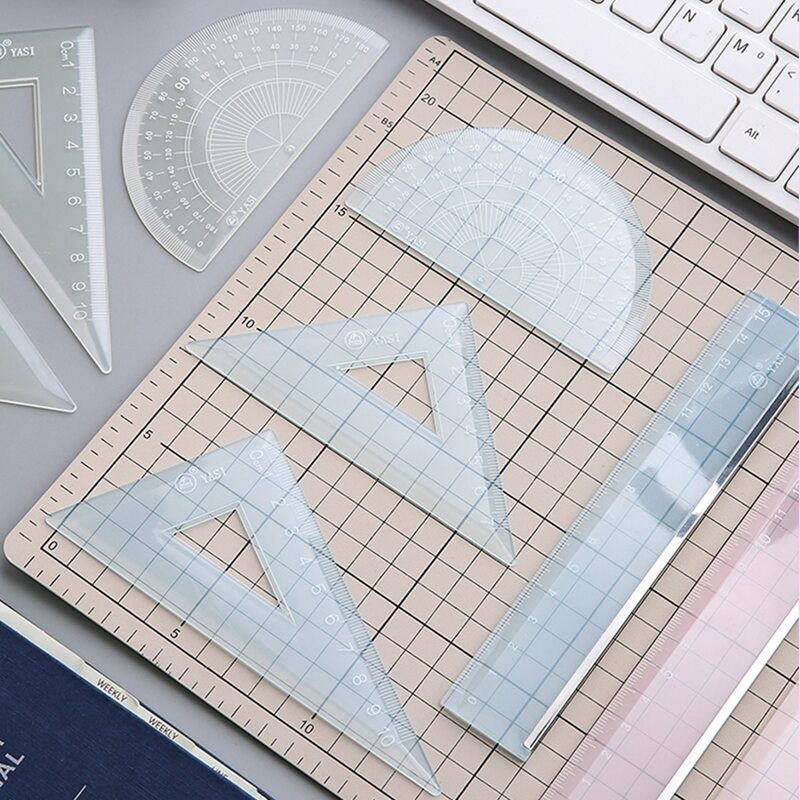 

4pcs Random Color Ruler Set, Multicolor