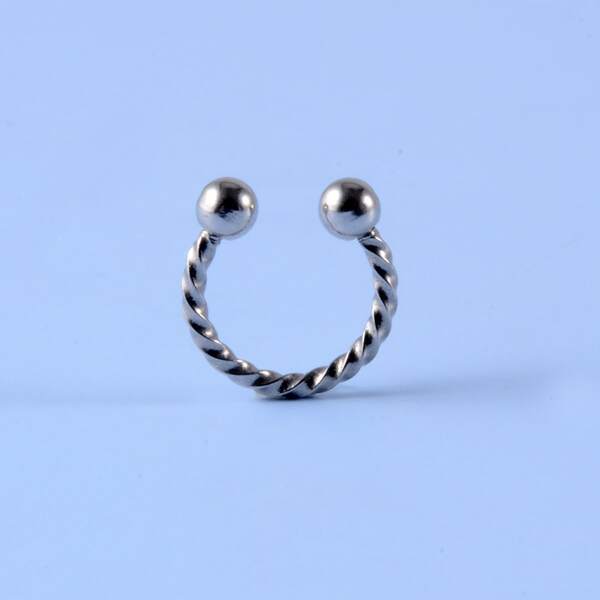 

Men Simple Nose Ring, Silver