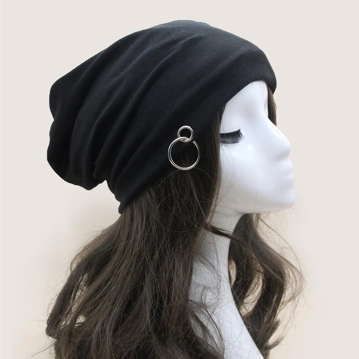 

Ring Decor Beanie, Black