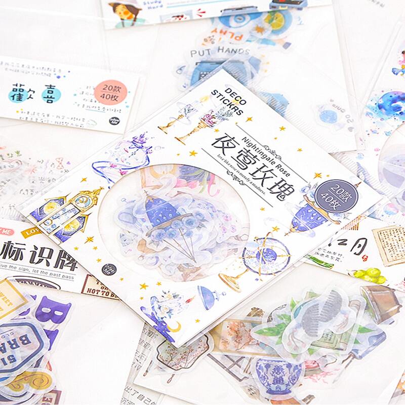 

40pcs Cartoon Graphic Random Sticker, Multicolor